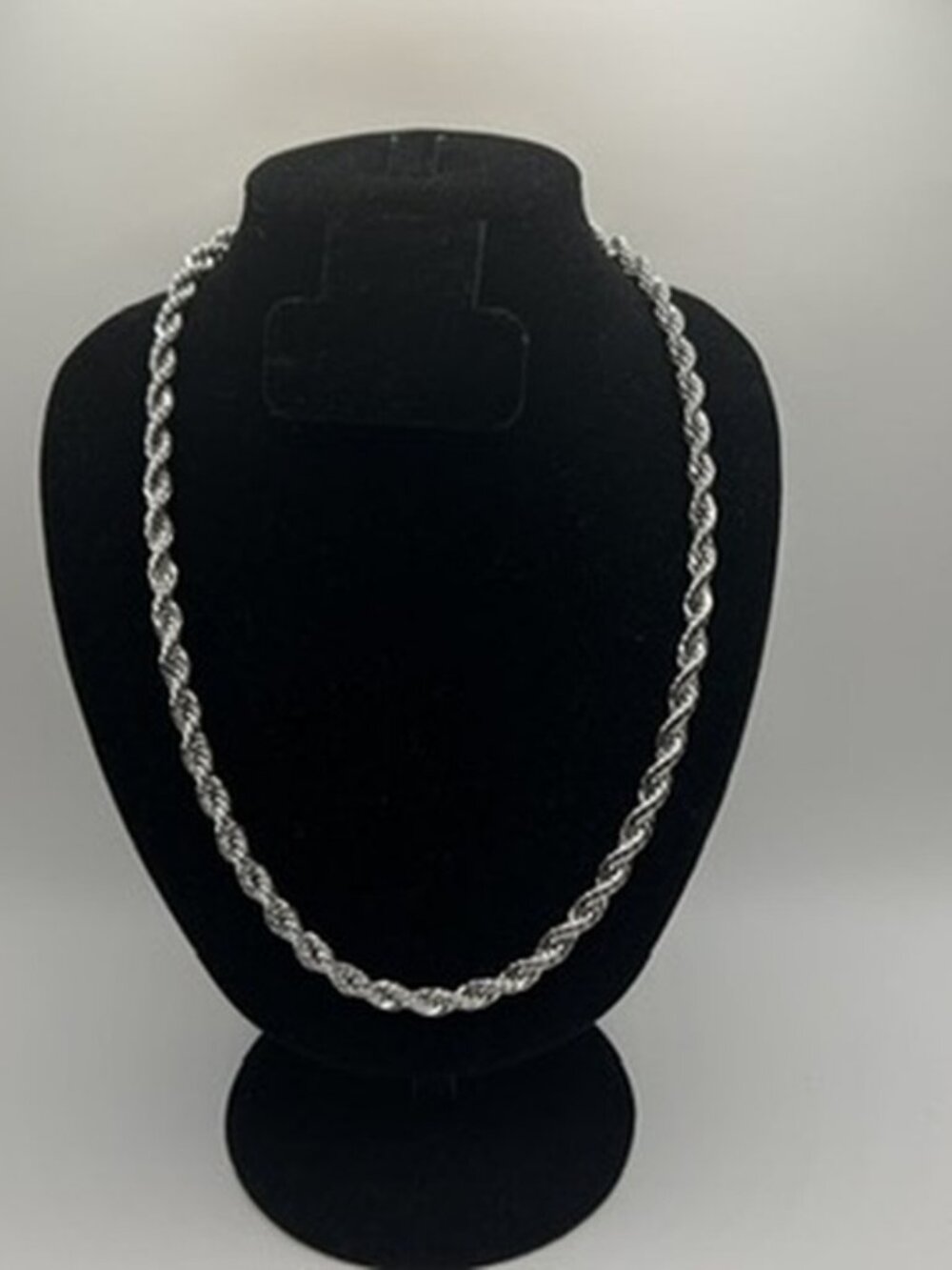 6mm Real Silver Rope Chain Stainless Steel Plated Solid Waterproof Mens 24 Inch